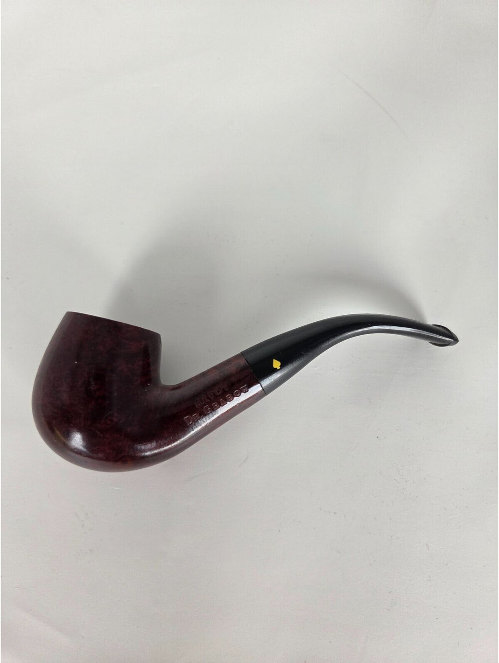 Dr. Grabow Savoy Tobacco Pipe Bent Briar Smooth Finish Yellow Spade Logo USA